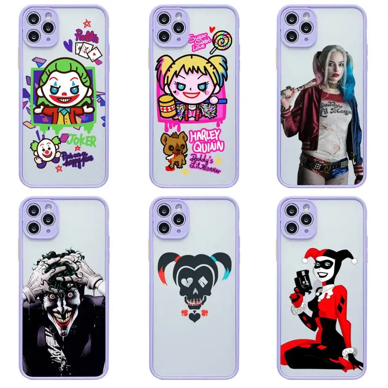 Чехол для телефона Harley Quinn Joker iphone 13 12 11 Pro Max Mini XS 8 7 Plus X SE 2020 XR светло-фиолетовый
