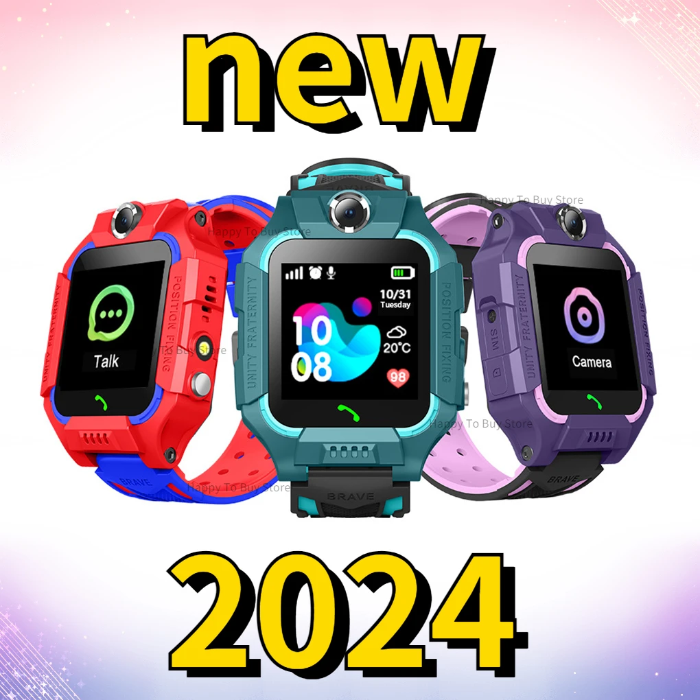 

2023 new boys girls Q19 Children Watch Kids Smart Bracelet LBS Positioning Lacation SOS Camera Phone Voice Chat Smartwatch Red