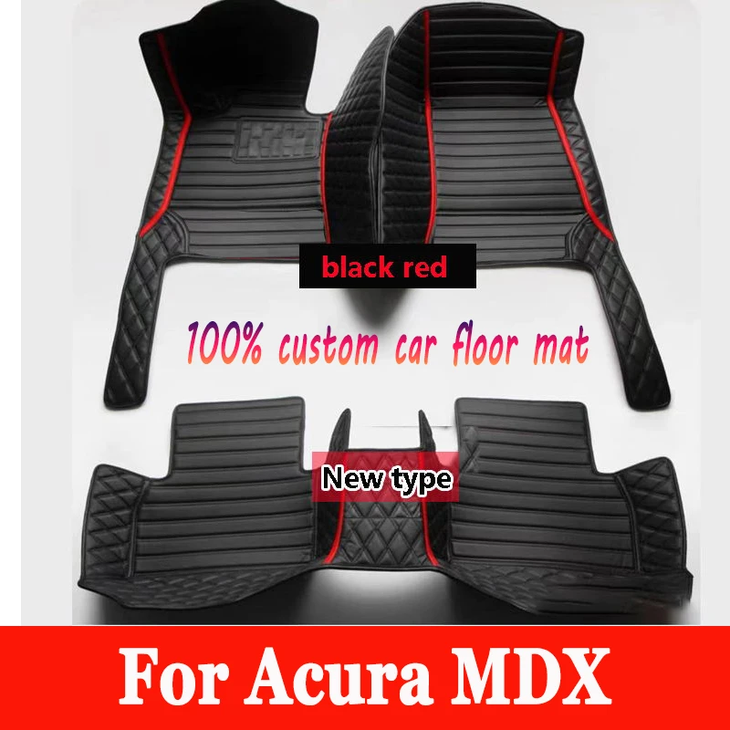 Автомобильные коврики для Acura MDX YD8 YD9 YE1 2022 2023 2024 7-местные кожаные коврик
