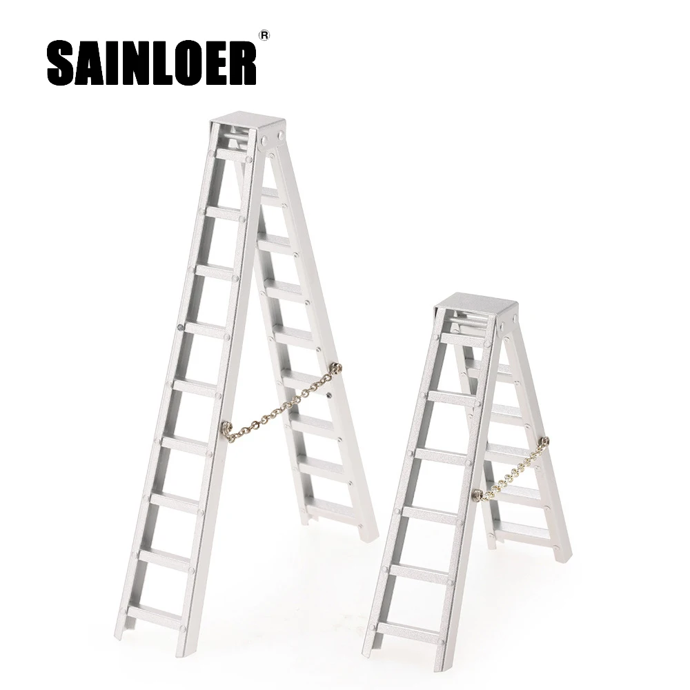 

SAINLOER New 100MM 150MM Aluminum Mini Ladder for 1:10 RC Rock Crawler Axial SCX10 90046 D90 D110 TAMIYA CC01 Traxxas TRX-4