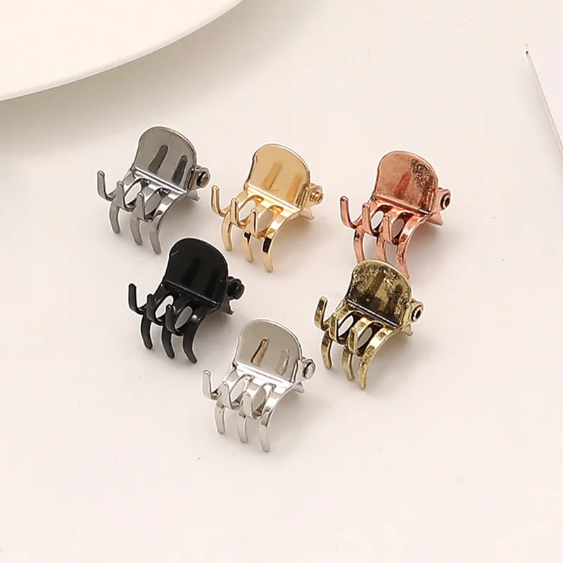 1PC antique copper small mini hair claws jaw crab clamp clips pin metal Gun grey color hair accessories for women goody clamp