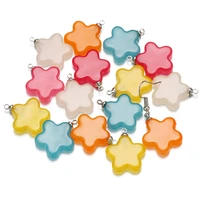 1020pcs 2023mm acrylic star shape charms pendant for diy earrings necklace jewelry making accessories supplies