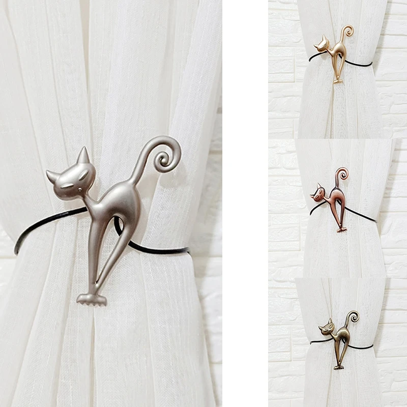 

Cat Shape Strong Curtain Tiebacks Belts Ropes Curtain Holdback Curtain Rods Accessoires Curtain Ring