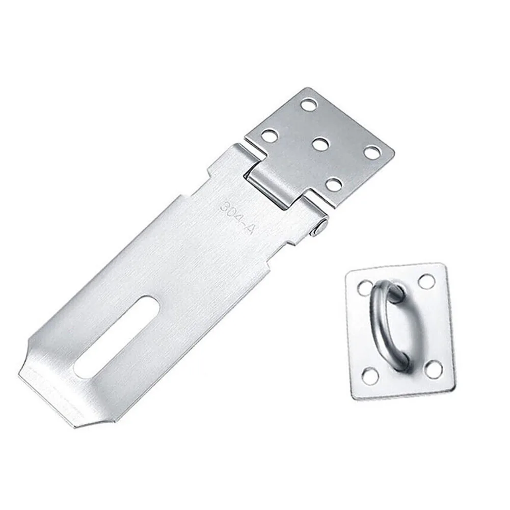 

Durable Door Clasp Lock Stainless Steel For Wood Door Furniture Accessories Hasp Staple Shed Latch Padlock Clasp Anti Theft