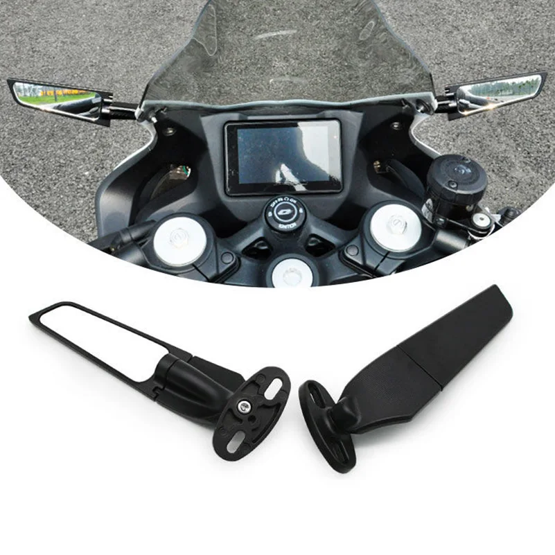 

2PCS Motorcycle Mirrors Modified Wind Wing Adjustable Rotating Rearview Mirror For Honda CBR250R CBR300R CBR600R CBR650R CBR500R