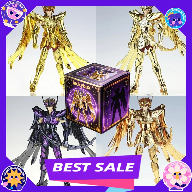 Фото Слепая коробка Saint Seiya, случайная фигурка Золотого Святого из ПВХ, классическая статуэтка персонажа аниме, коллекционный подарок-сюрприз для фанатов аниме. №1