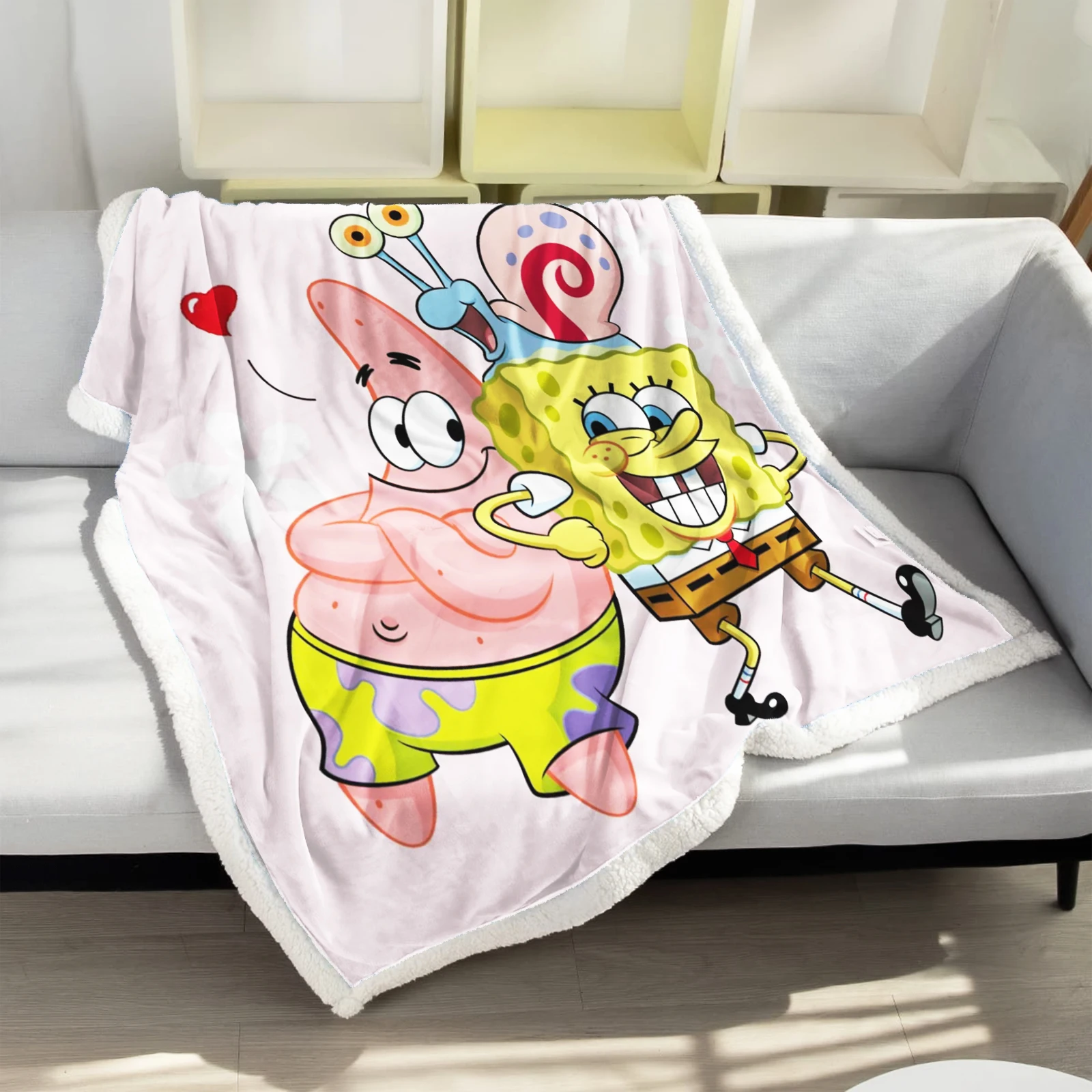 Губка Боб Патрик аниме одеяло из микрофибры плюшевые одеяла и бросает флис