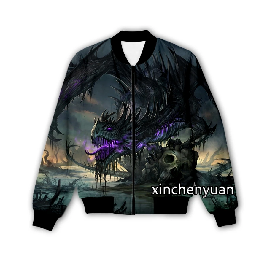 Xinchenyuan Новая Мужская/женская повседневная куртка с 3D принтом дракона модная