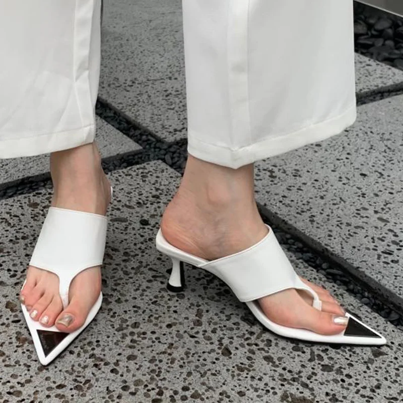 

Шлепанцы женские с острым носком, Роскошные туфли-лодочки, сланцы, дизайнерские сандалии-гладиаторы, модная обувь, 2022