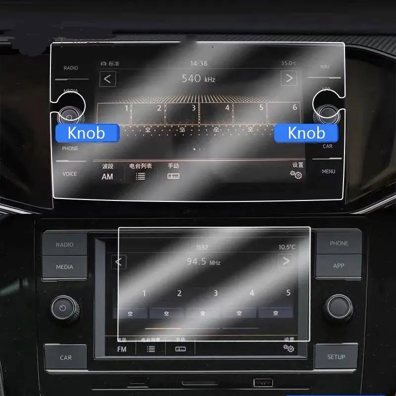 

For Volkswagen T-roc 2018 2019 2020 Tempered Glass Car Navigation Screen Protector LCD Display Film T Roc Dashoard Panel Cover