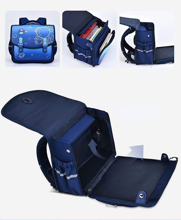 Primary Children Cartoon Unicorn Dinosaur Horizontal Backpacks New Fashion Girls Boys Starry Sky Cute Schoolbags for Grade 1-3-6