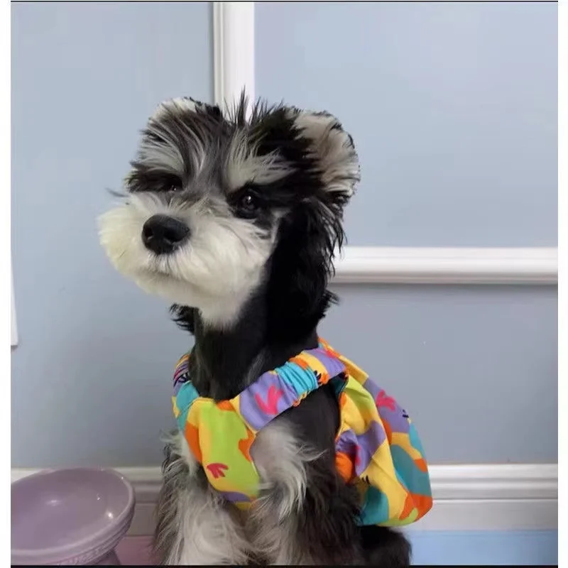 

Pet Clothes Small Dog Skirt Dress Cool Breathable Shirt Puppy Yorkshire Chihuahua Cat Coat Summer Cute Vest Colorful Suspenders