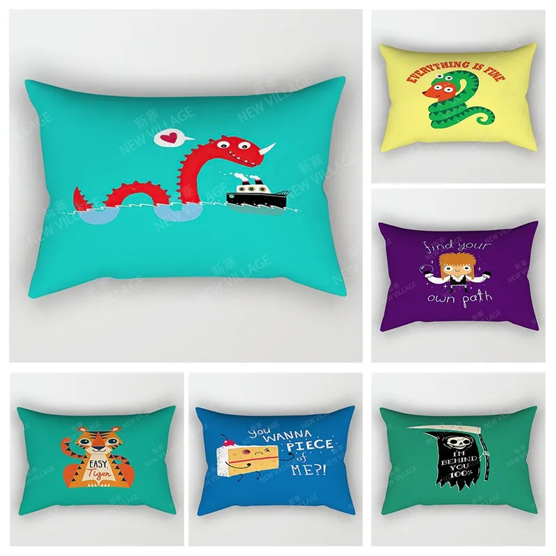 

Nordic fall home decor 30*50cm throw pillow case sofa modern boho living room Cushion cover 30x50cm 40x60cm cute kawaii cartoon
