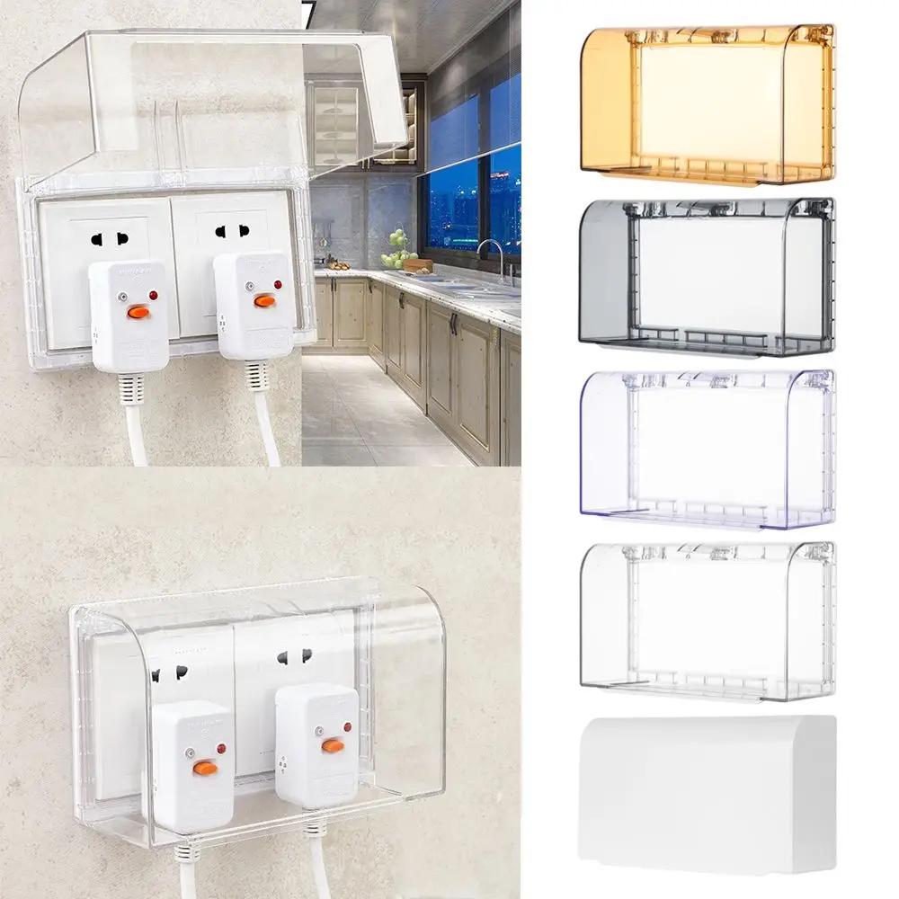 

Power Outlet 86 type Splash Box Waterproof Switch protection box Socket Protector Electric Plug Cover Double Sockets