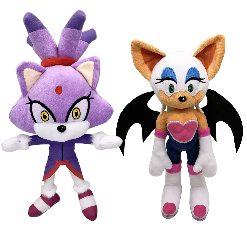 

30cm Sonic The Hedgehog Rouge The Bat Blaze The Cat Plush Toy Stuffed Doll Animal Toys Kids Gifts Toy