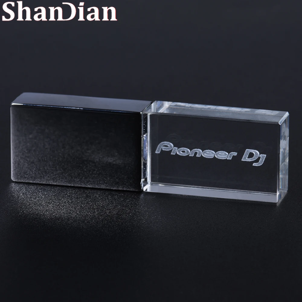 Новый металлический USB флеш-накопитель с кристаллами, высокоскоростная карта памяти для записи, цветная светодиодная подсветка, первокласс...