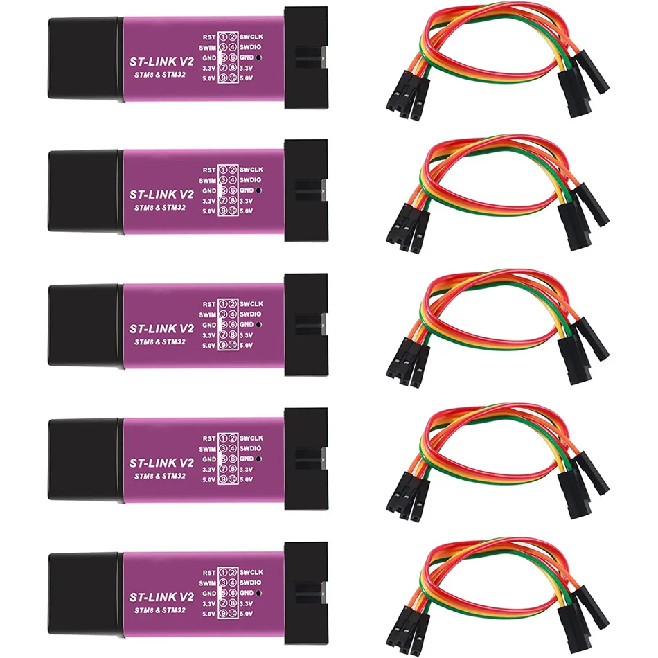 

Программатор ST-Link V2 эмулятор загрузчика, БЛОК ПРОГРАММИРОВАНИЯ STM8 STM32, случайный цвет