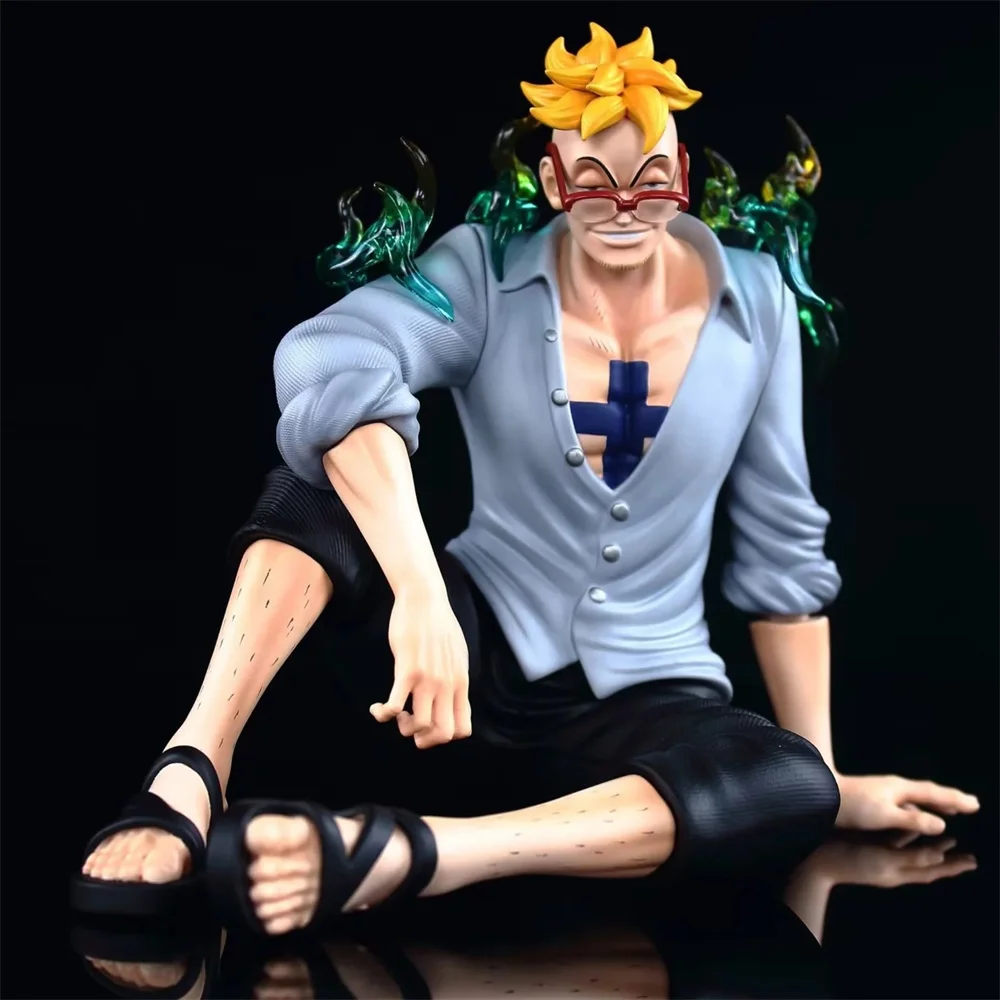 

Anime One Piece Marco GK Sitting Position PVC Action Figure Collectible Model Doll Toy 15cm
