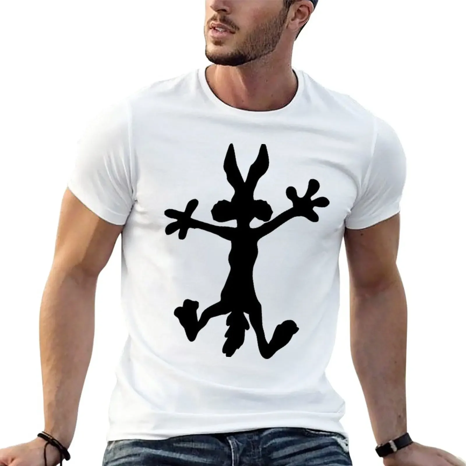 Новая футболка с дырками Coyote футболки рисунком кавайная одежда белые для