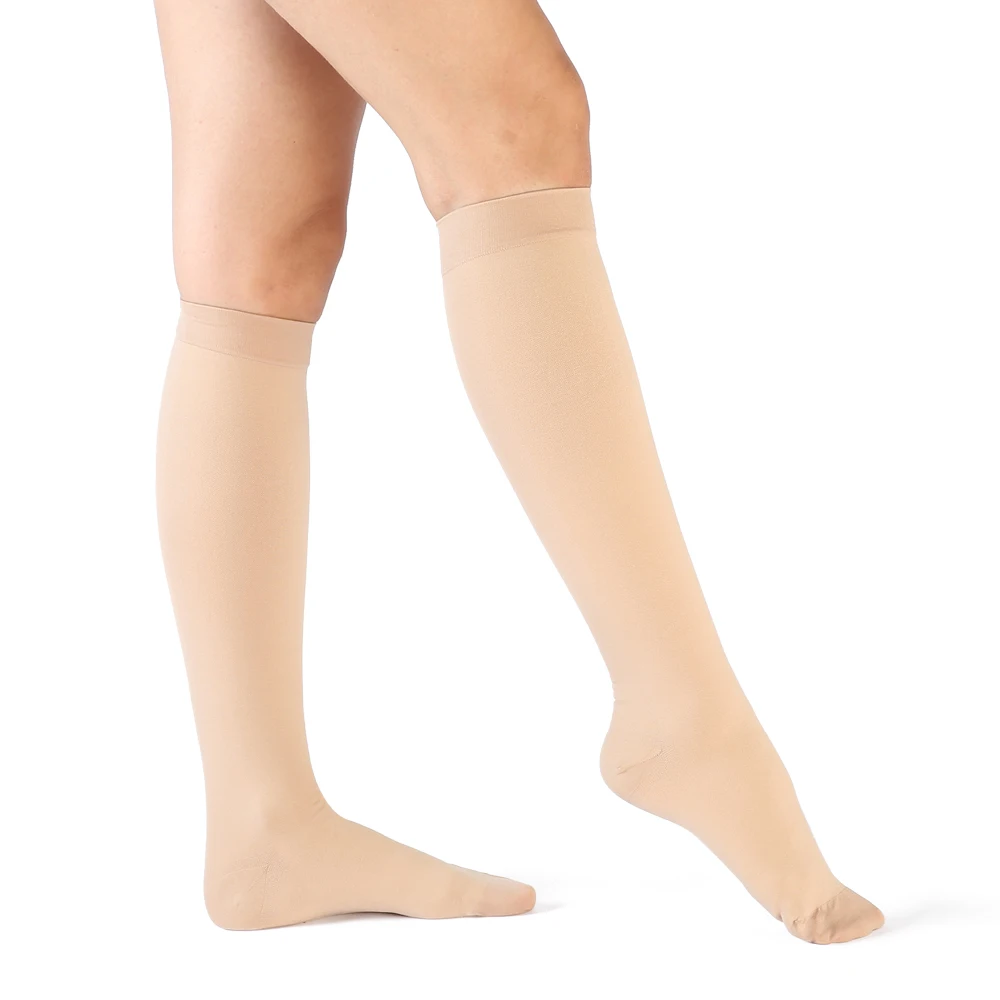 20-30 mmHg Compression Socks Knee High Close Toe-Effective For Varicose Veins,Provide Optimal Support For Running,Sports,Hiking,