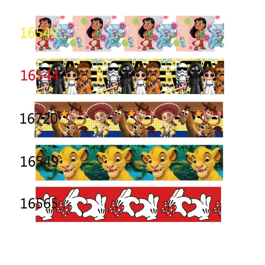 

Корсажная лента Disney 10Y с принтом персонажа из мультфильма, 25 мм, для бантов, искусственные материалы