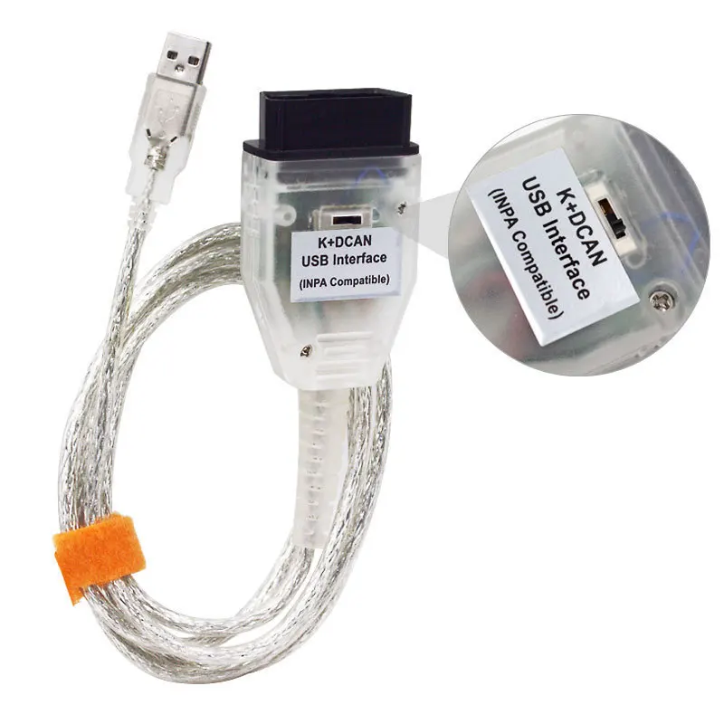 Фото Диагностический инструмент для автомобилей OBD2, чип FTDI K DCAN K+CAN, USB-кабель для сканирования OBD 2, диагностический кабель K + DCAN OBD №3