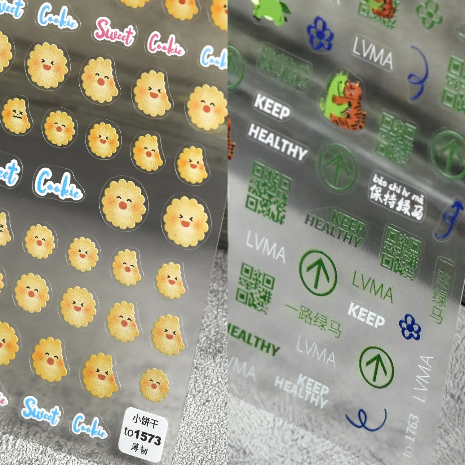 

Южнокорейские новые тонкие и прочные наклейки для маникюра 5D с зелеными коньками, наклейки для ногтей своими руками 1573