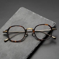 prescription eyeglasses japanese acetate titanium vintage engraving glasses frame reading eyewear retro women mens optical lens