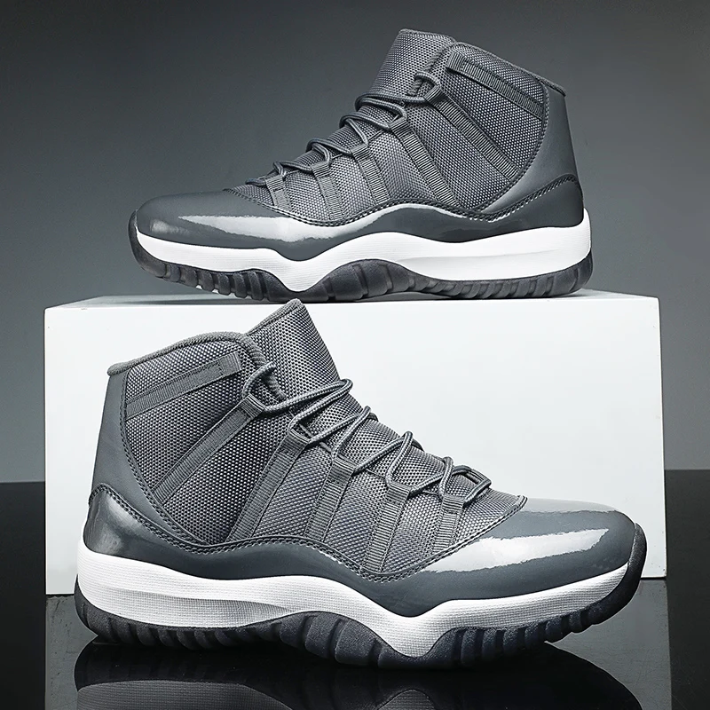 Brand men's leisure sports shoes, high top sports shoes, trendy boys basketball sports tennis shoes, outdoor cross-country shoes