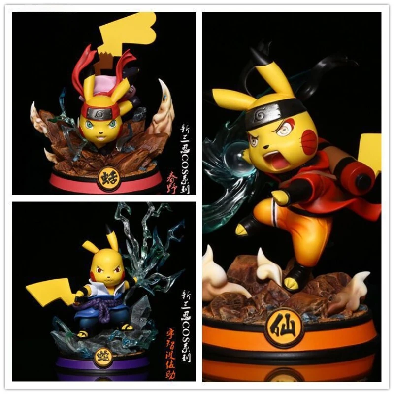 

Игрушка-трансформер из мультфильма Покемон Пикачу удзумаки Учиха Харуно модель для ручного офиса Абердин изысканное украшение для настольного автомобиля