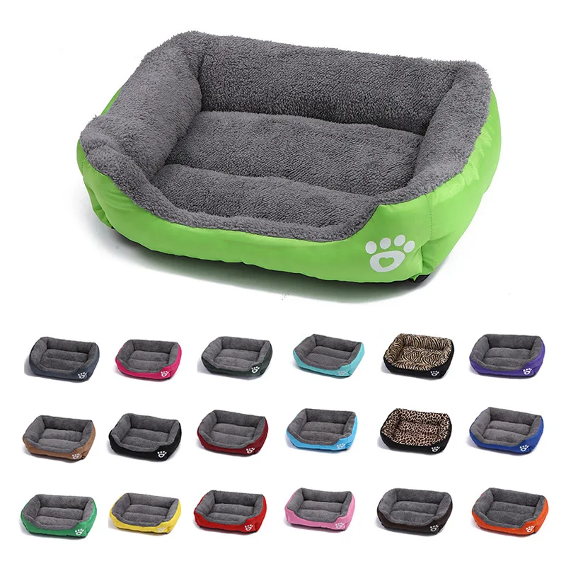 

1pcs Four Seasons Universal Pet Kennel Candy Color Square Kennel Teddy Pomeranian Dog Mat pp Cotton pet bed dog couch