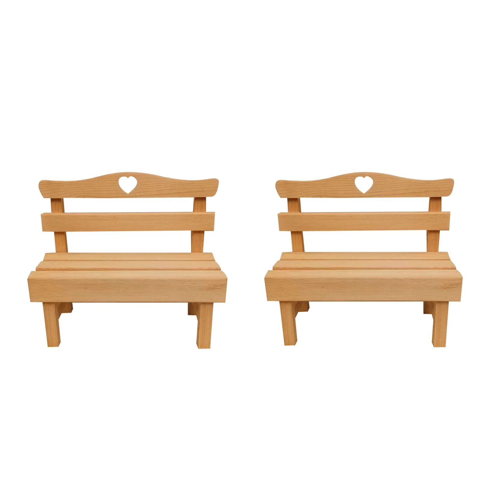 

2pcs Dollhouse Furniture Chair Model Landscape Photo Props Home Park Garden Decor Accessories Figurines Mini Wooden Bench Craft