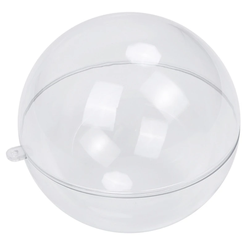 

10 Pcs Hollow Balls DIY Christmas Tree Ornament Balls Fillable Plastic Balls For Party Decoration