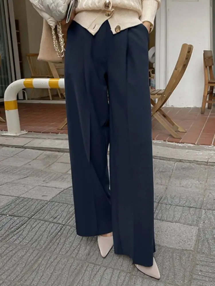 

VONDA Fashion Women Pants 2023 Summer High Waist Casual Long Trousers Women Wide Leg Pants Pockets Elegant Streetwear Pantalon