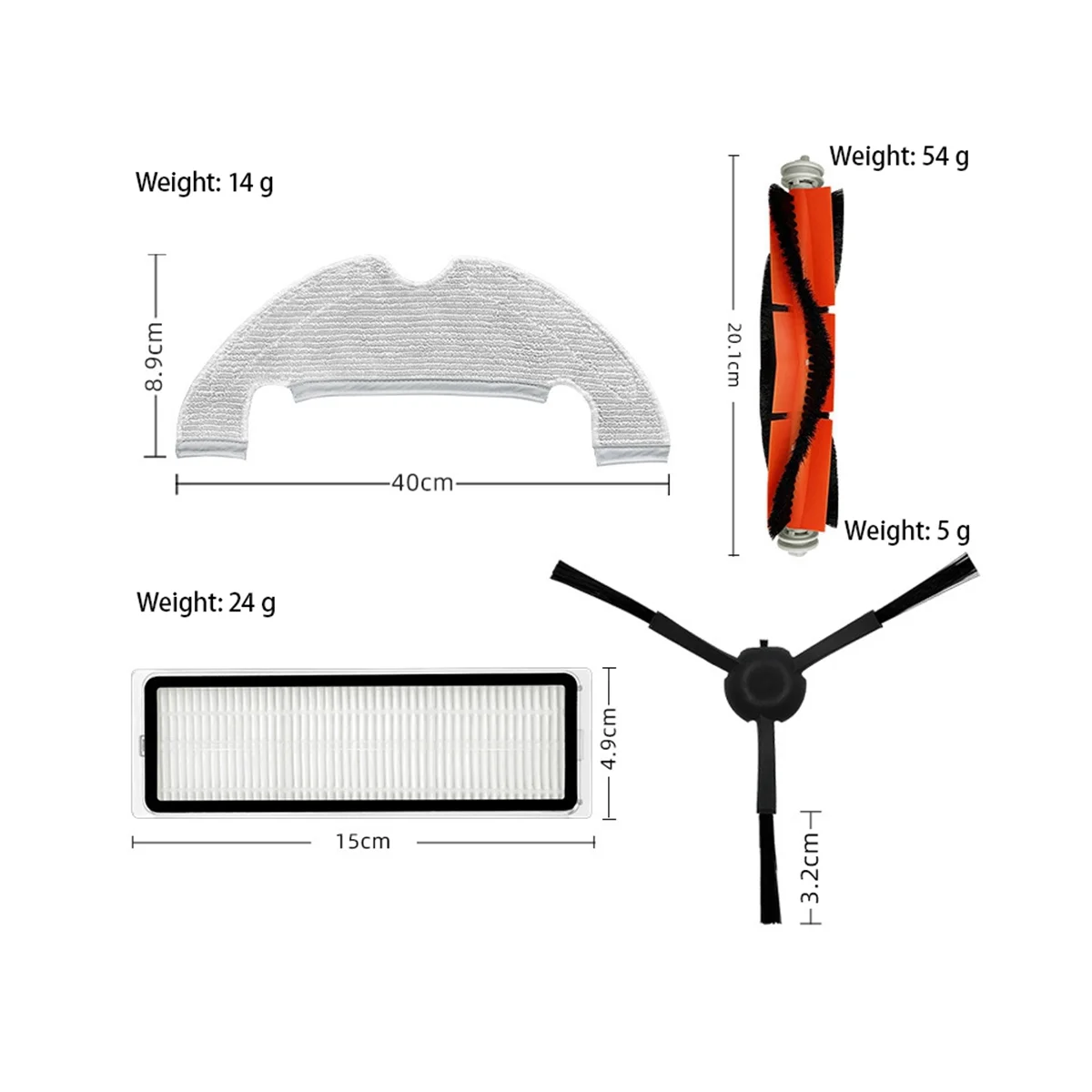 

Запчасти для пылесоса Bot L10 Plus / Z10 Pro / D10 PLUS, основная щетка, боковая щетка, насадка на швабру, фильтр НЕРА, мешки для пыли