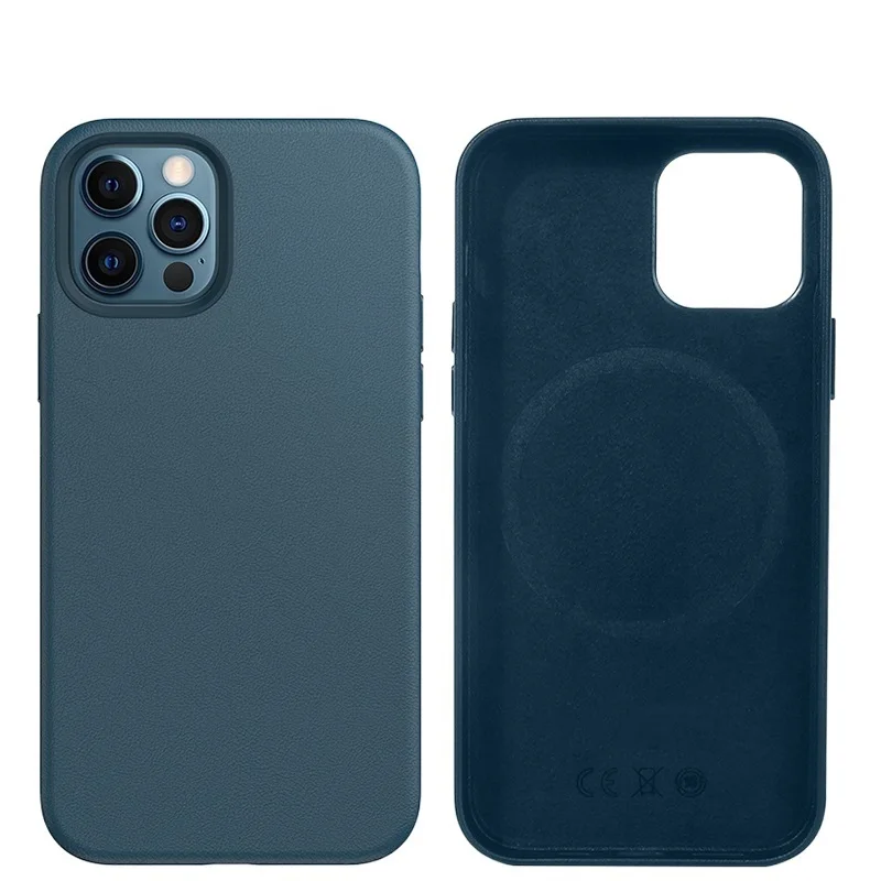 

Original For Apple Magnetic Genuine Leather Case For iPhone 12 11 Pro Max Mini Official Luxury 1:1 Phone Wireless Charger Cover