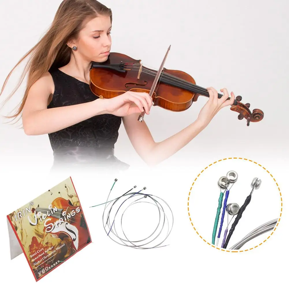 Профессиональные струны для скрипки никель-серебристая намотка 4/4 3/4 1/2 1/4 детали