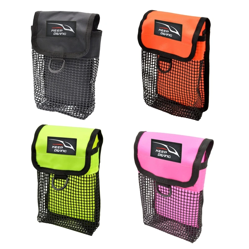 

Scuba Diving Signal Tub Reel Snap Buoy Storage Mesh Bag Underwater Gear Equipment Holder Carry Pouch Outdoor Diving Bag