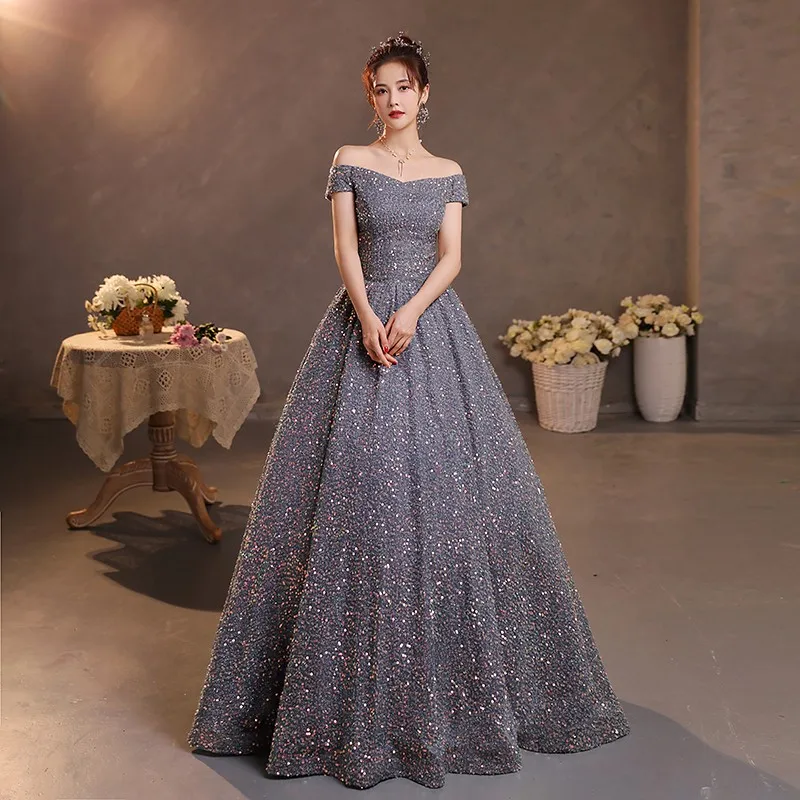 

New Vestidos Sequins Quinceanera Dresses Real Photo Party Dress Classic Off The Shoulder Luxury Nodern Ball Gown Customize
