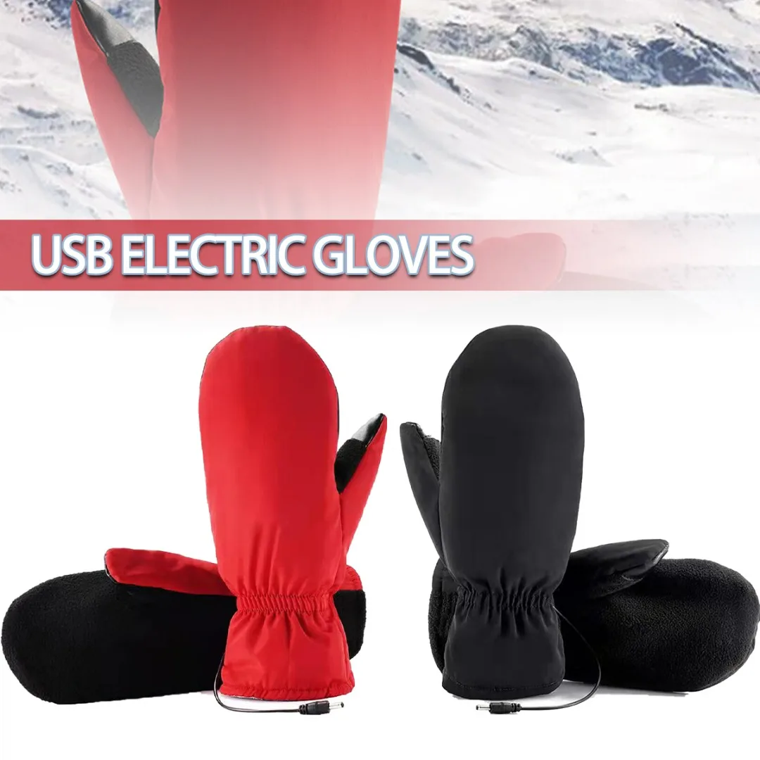 

1 Pair 5V2A USB Heating Gloves Waterproof Thermal Insulated Heated Gloves For Outdoor Skiing Riding Hiking