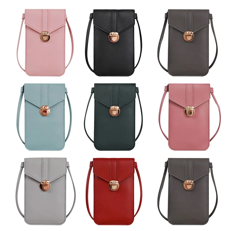 

Crossbody Bags for Women Touch Screen Cell Phone Purse Smartphone Wallet PU Leather Shoulder Handbags Small Mini Female Bag