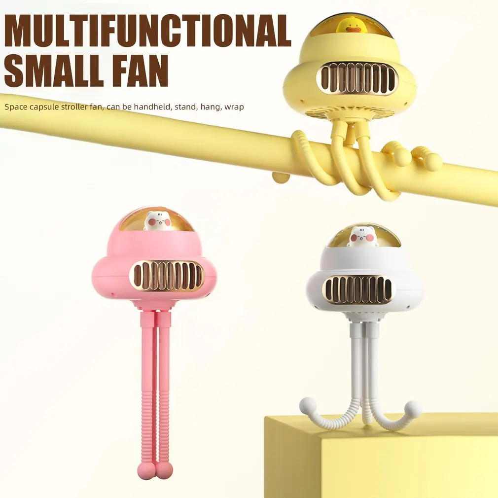 

USB Mini Rechargeable Fan for Baby Stroller Handy Bladeless Fans 4000mAh Battery Clip-on Cooler Summer
