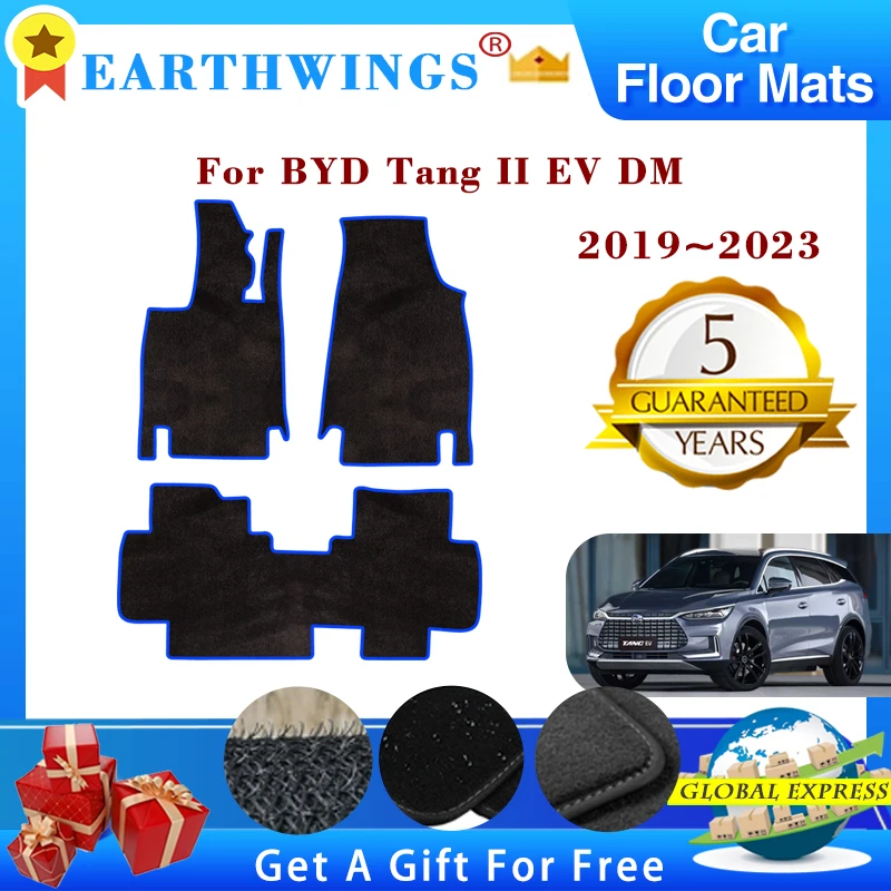 

Car Floor Mats For BYD Tang II EV DM 2019~2023 5 Seats Carpets Footpads Anti-slip Cape Carpets Rugs Foot Pads Auto Accessories