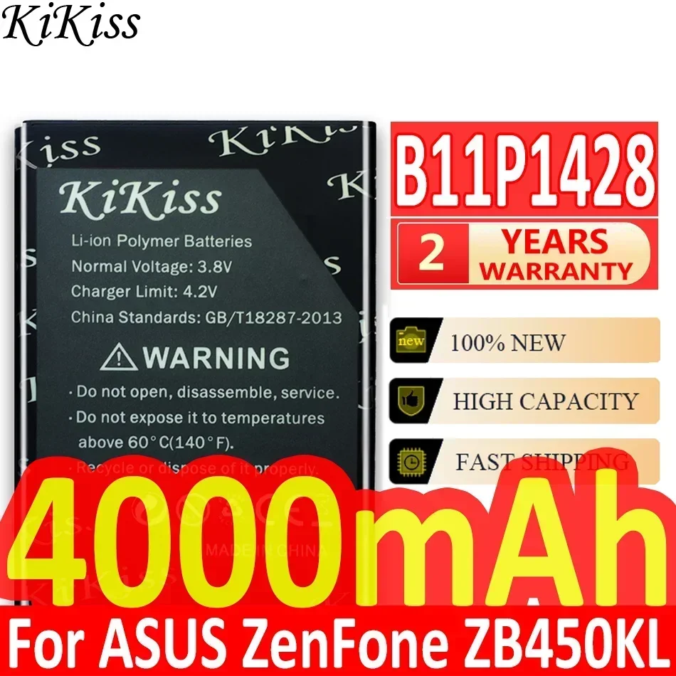 Аккумулятор KiKiss B11P1428 4000 мАч для мобильного телефона ASUS ZenFone ZB450KL X009DB ZB452KG
