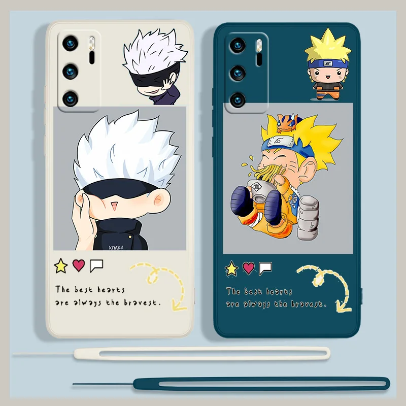 

Good looking naruto cartoon character For Huawei P20 P20 P30 LITE PRO P40 P50 P Smart z pro P SMART PLUS Liquid Rope Phone Case