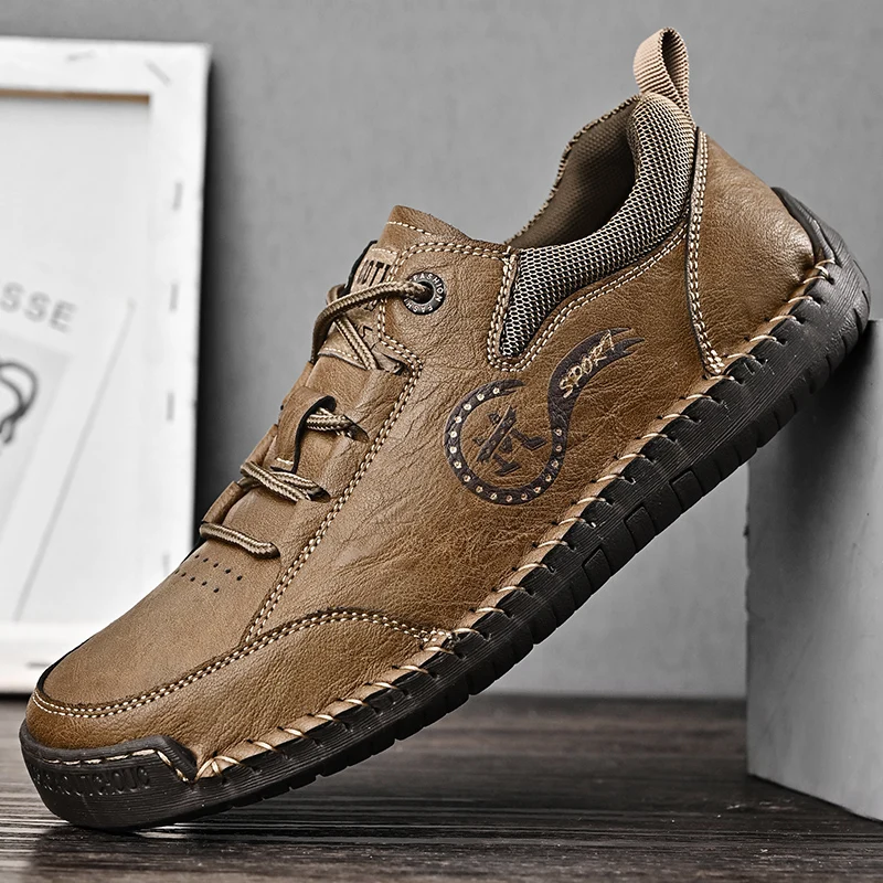 

Handmade Men's Casual Shoes Leather Men's Moccasins Loafers Outdoor Men Driving Shoes Non-slip Men's Sneakers Zapatillas Hombre