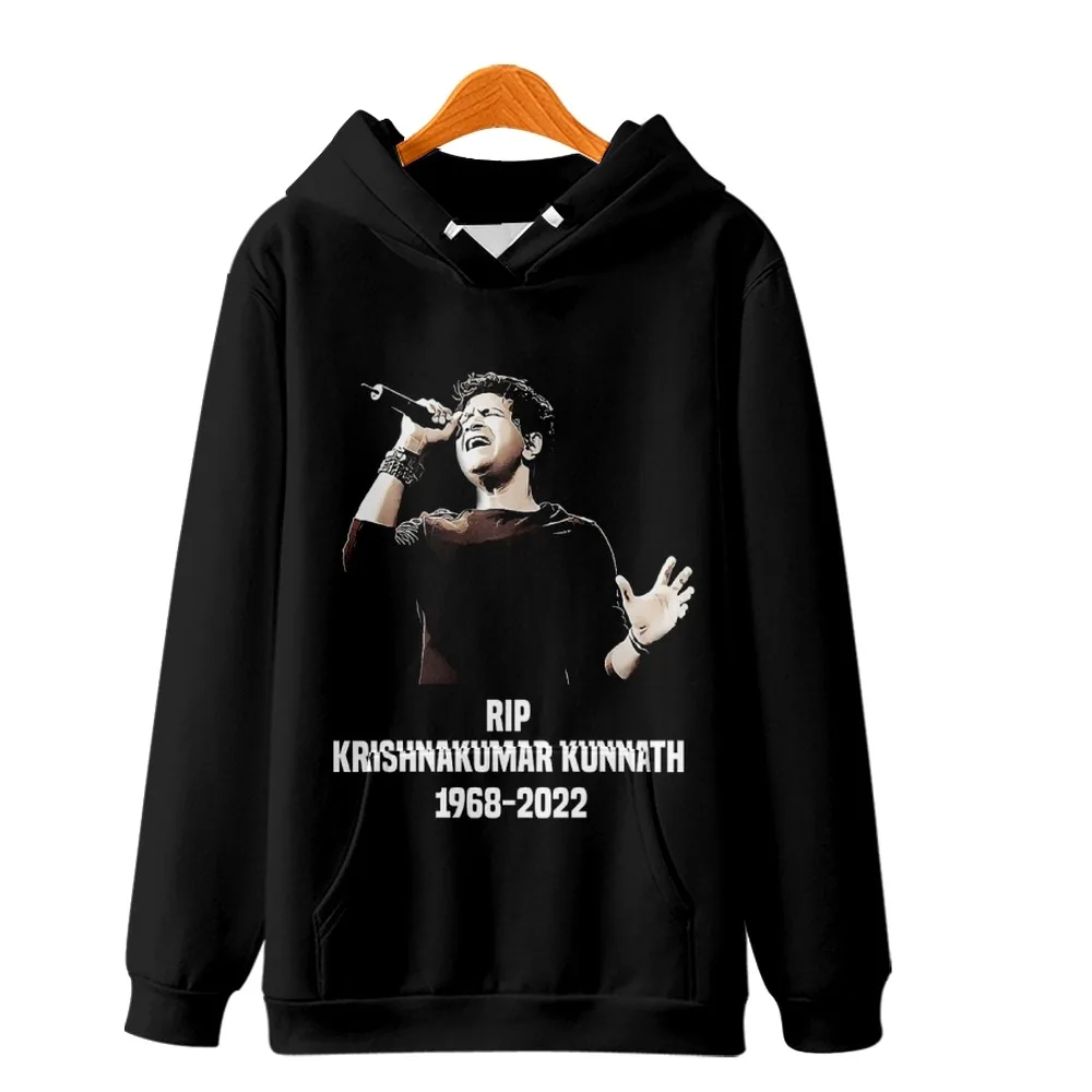 

KK Singer Rip Hoodie Unisex Long Sleeve Black Hoodies Woman Man Sweatshirt Indian Singer 2022 Rest in Peace Clothes
