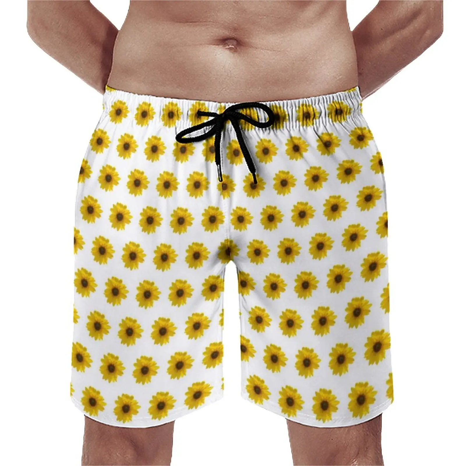 

Summer Board Shorts Sunlit Sunflower Print Sports Fitness Sunflowers Minimalist Print Beach Shorts Comfortable Swimming Trunks