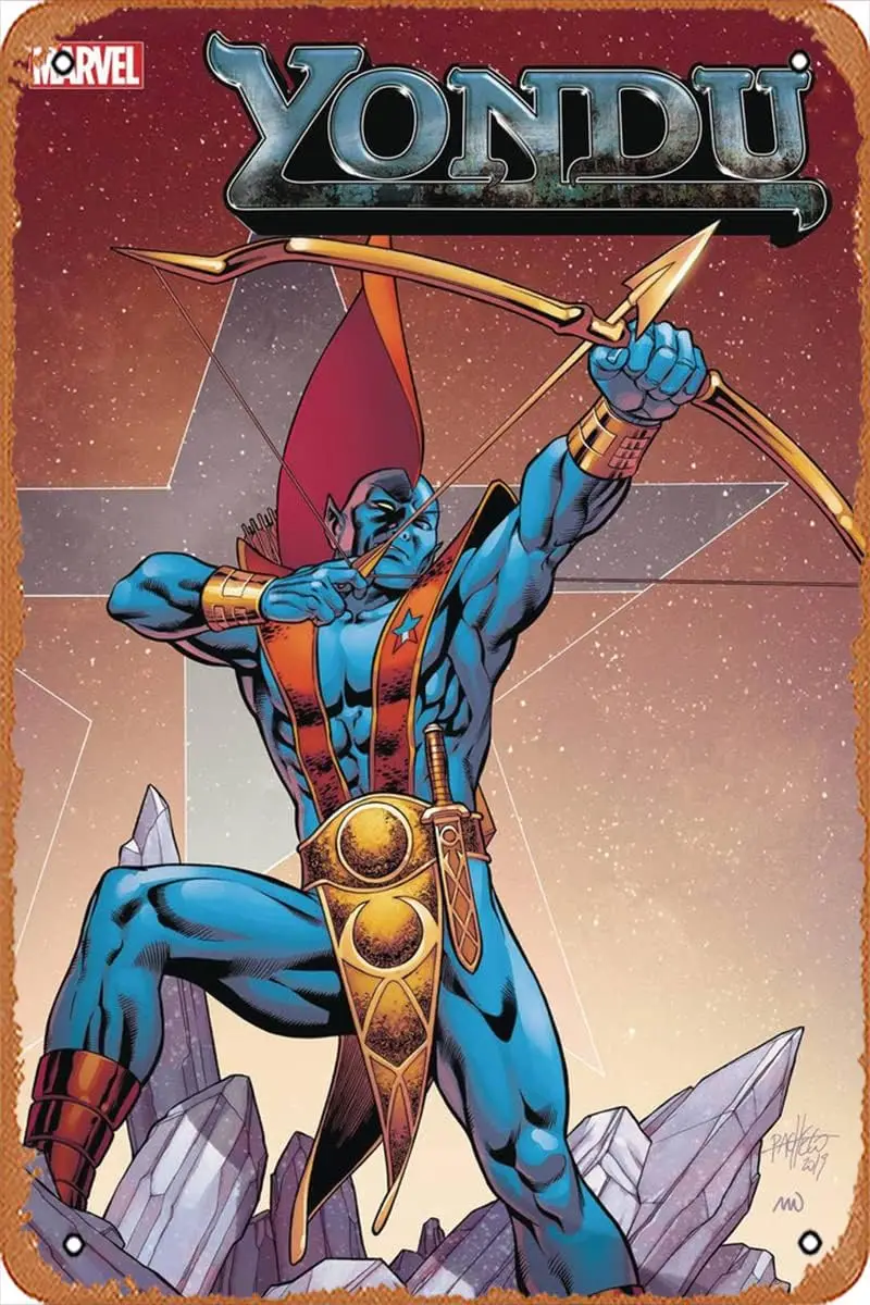 Zuhhgii Ретро персонажи комиксов Металлическая вывеска - Yondu 1 Var B Comic Book NM Пленочный
