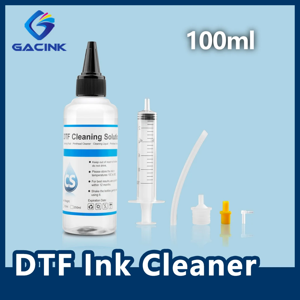 Solución de limpieza de tinta DTF, líquido limpiador para transferencia directa de película de tinta textil para impresora Epson/HP/Canon/Brother DTF